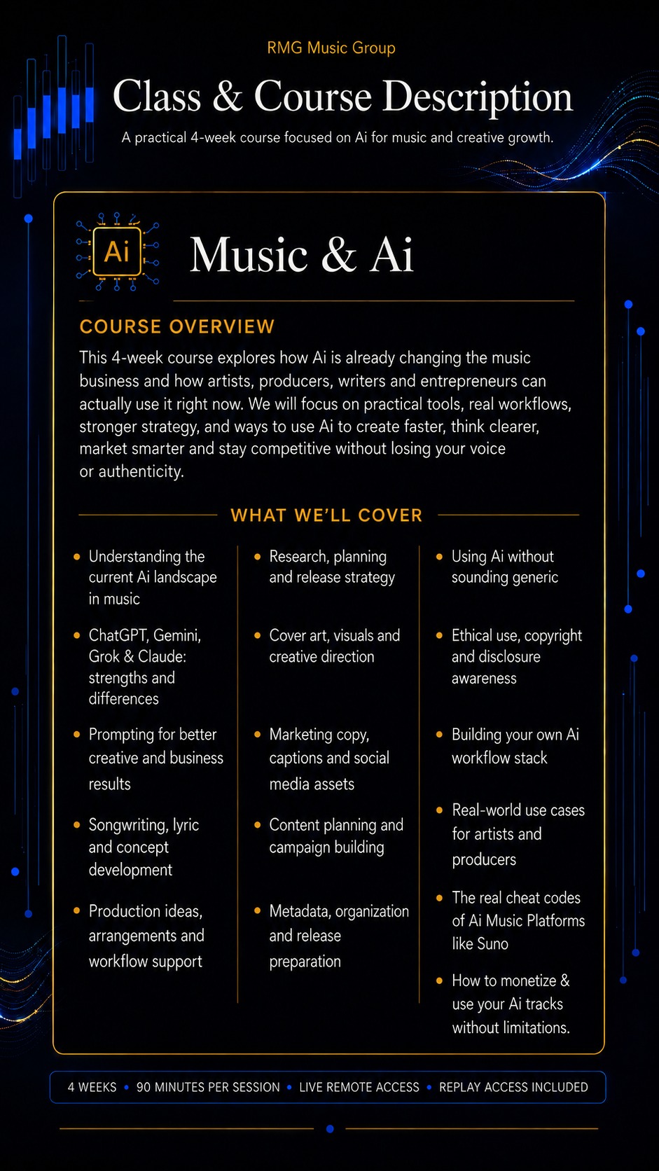 RMG Universal Presents — MASTERCLASS — Music & Ai